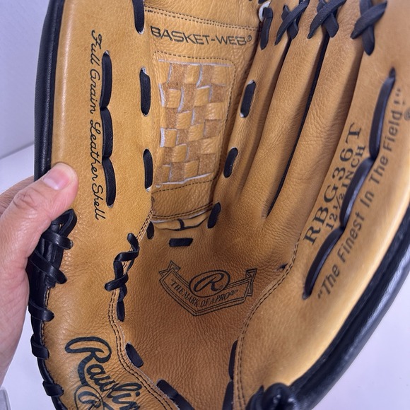 RAWLINGS RBG36 BASEBALL GLOVE 12.5'' Left HAND THROWER - Picture 7 of 9
